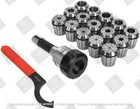 15pc Er40 Precision Collet Set W  R8 Bridgeport Shank Holder   Wrench-usa Stock