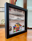 Uss Wisconsin Display Box  Bb-64  Iowa Class  Ww2  9  X 9   Black