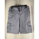 Thereabouts Cargo Shorts Boys Size 16 Grey Excellent Adjustable Waist Utility