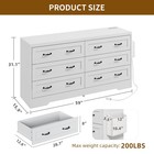 6 Drawer Dresser 59inch W Large Vintage Double Dresser Chest Of Drawers White