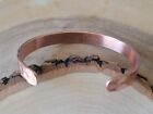 Hammered Solid Pure Copper Magnetic Cuff - Arthritis Therapy Adjustable Bracelet