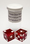 Four Queens Las Vegas Casino Craps Dice Pair Red Polished Matchiing Serial  s