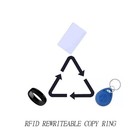 Unisex 125khz 13 56mhz Rfid Ring Black Ceramics Ring Wear Smart Finger Top Rout