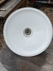 Vintage White Porcelain Enamel Industrial  Barn Light Fixture Shade 12   