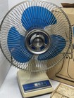 Vintage Galaxy 12    Oscillating Fan Translucent Blue Blade Type 12-1 Lasko Quiet