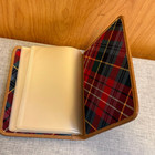 Coach Vintage Leather Photo Album Plaid Tartan Lined 4x6 Organizer Est 1941