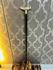 Bird Head Walking Stick Rosewood Cane Brass Handle 3 Fold Wooden Stick