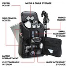 Usa Gear S17 Camera Backpack     Large Dslr Bag With Laptop   Tripod Storage
