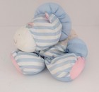 Vtg 1991 Fisher Price Puffalumps Blue Stripes Pink Pony Horse Zebra Plush  -read