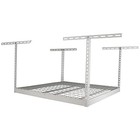 Saferacks Overhead Garage Storage Rack With 250 Lb Capacity - White