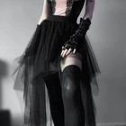 Fashion Net Yarn High-waisted Irregular Skirt For Women Gothic Style Summer Casu