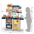 Kids Pretend Cooking Kitchen Games Playset W 65 Pcs Toys lights sounds oven sink