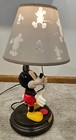 Vtg Disney Mickey Mouse Animated Talking Table Lamp W  Shade Tested   Works 
