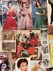 Lot 100  Vintage Ephemera 1950s Holiday small Ads   Cutouts collage scrapbook 