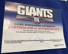 Michael Jennings New York Giants Nfl Game Used Jersey Worn 11 5 06 Vs Texans