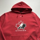 Vintage Nike Team Canada Hockey Hoodie Sweatshirt Red Mens Xl Center Swoosh Rare