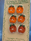 New Trena s Trinkets 6 Ceramic Pumpkin Halloween Fall Buttons New