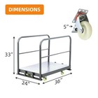 Platform Truck Cart Heavy Duty Steel Panel Moving Cart Flatbed Dolly Cart 2000lb