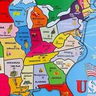 Wooden Usa Map Puzzle For Kids 46 Pcs United States Puzzle Us Map Puzzle