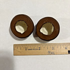 Vintage Macrame Beads  Set Of Ceramic Owls Eyes  1 5 