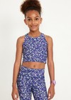 Old Navy Kid Youth Girls Powersoft Longline Sports Bra Floral Size Large  10-12 