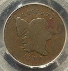 1795 Plain Edge Punctuated Date Half Cent Pcgs Vg10