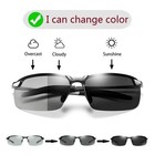White-black Polarized Photochromic Sunglasses Day And Night Driving Glasses