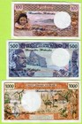 New Hebrides  vanuatu  100 500 1000 Francs Nd 1980  P18d 19c 20c Au