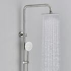 8 brushed Nickel  Rainfall Shower Head System Exposed 3 Function Faucet Fixtures