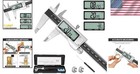 Stainless Steel 6-inch Digital Caliper With 4 Measurement Modes   Lcd Screen
