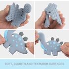 Baby Teething Toys For Babies 3-6 6-12 Months  Dinosaur Teether Grey  Round