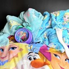 Disney Frozen Huge Bed   Bath Girls Decor Lot Of 7 - Decals Pillow Blanket Robe 