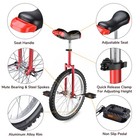 20 Inch Red Unicycle Adjustable Height Leakproof Mountain Tire Cycling Sports
