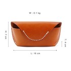 Eyeglass Case Semi Hard For Men Women Vintage With Belt Loop Genuine Leather New