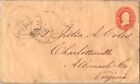 Csa Aug 13 1861 Richmond  Va W sl 5 Cts Confederate Use 3c Star Die Envelope U27