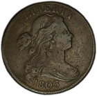 1803 Draped Bust Large Cent 1c S249 B7 1 100 Over  1 000 Pcgs F12 Free Shipping
