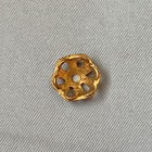 6 Loop Dotted Bead Caps 10mm Shibuichi Q20 Per Pkg