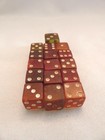 16 Vintage Lucite Dice Cherry Red Amber Green Clear Plastic  1