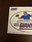 Nfl New York Giants Vintage Circa 1990 s Team Logo Qb Sticker Sheet 