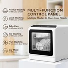 Countertop Dishwasher With 5l Built-in Water Tank Inlet Hose With 6 Program