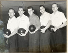 Vintage Photo Men s Bowling League Team Photo Original Black   White 8  X 10 