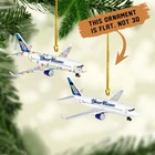 Personalized Airplane Christmas Ornament 2025     Custom Name Aviation Holiday Dec