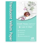 65 Sheets Vellum Paper 8 5 X 11 Translucent Printable Tracing 50lb 73gsm Pad New