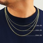 14k Yellow Gold 2mm-7 5mm Cuban Link Curb Chain Necklace Mens Womens  16 - 30 