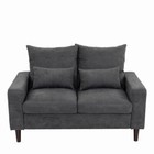 Upholstered Sofa Couch Linen Fabric Loveseat Modern Living Room Sofa