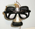 Funny Face Glasses - Old World Christmas Blown Glass Ornament New W tag 44106