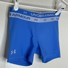 Under Armour Girls Small S Athletic Running Shorts Sky Blue Fitted Elastic Waist