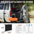 Dokio Portable Foldable Solar Panel Kit 100w Solar Suitcase Caravan Boat Camper
