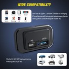 12-24v 4 8a Dual Usb Pd Qc3 0 Car Boat Rv Charger Socket Led Power Outlet Lot