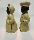 Old Vintage Black Americana Salt   Pepper Shakers Man    Woman Cooks